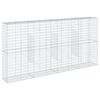 vidaXL Gabione mit Deckel 400x50x200 cm Verzinktes Eisen