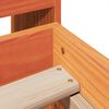 vidaXL Massivholzbett ohne Matratze Wachsbraun 135x190 cm Kiefernholz
