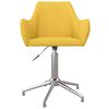 vidaXL Esszimmerst&uuml;hle 4 Stk. Drehbar Gelb Stoff