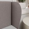 vidaXL Kopfteil Ohr Taupe 40 x 23 x 6 cm Stoff