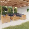 vidaXL 7-tlg. Garten-Lounge-Set mit Kissen Massivholz Teak