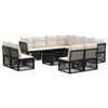 vidaXL Gartensofa-set 12 stk. Schwarz Poly-Rattan