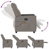 vidaXL Massagesessel Taupe Stoff
