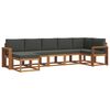 vidaXL Outdoor-Sofagarnitur mit Kissen 7 pcs Natur und Anthrazit