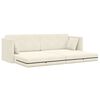vidaXL Boden-Sofa-Bett 200cm Creme Samt