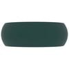 vidaXL Luxuri&ouml;ses Waschbecken Rund Matt Dunkelgr&uuml;n 40x15 cm Keramik