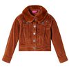 vidaXL Kinderjacke Cord Cognac 116