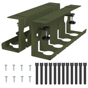 vidaXL Unter dem Schreibtisch Kabelmanagement Tray 2 Stk. Olivgr&uuml;n