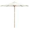 vidaXL Garten-Sonnenschirm Cremewei&szlig; &Oslash; 270 x 260 cm Bambus