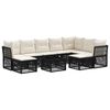 vidaXL Gartensofa-set 10 pcs Schwarz Poly-Rattan