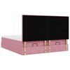 vidaXL Ottoman-Bett mit Matratzen & LEDs Rosa 160x200 cm Samt