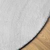 vidaXL Teppich HUARTE Kurzflor Weich und Waschbar Grau &Oslash; 80 cm