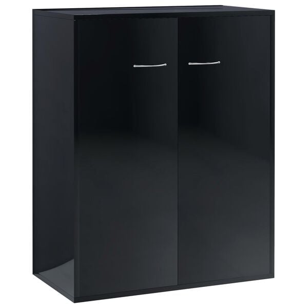 vidaXL Sideboard Hochglanz-Schwarz 60x30x75 cm Holzwerkstoff