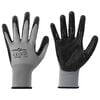 vidaXL Arbeitshandschuhe 12 Stk. Grau und Schwarz 10 / XL Polyester