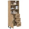 vidaXL Highboard Artisan-Eiche 69,5 x 34 x 180 cm Holzwerkstoff