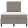 vidaXL Boxspringbett mit Matratze Taupe 120 x 200 cm Stoff