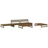 vidaXL 5-tlg. Garten-Lounge-Set mit Kissen Honigbraun Massivholz