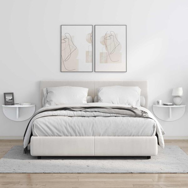 vidaXL Wandregal Hochglanz Wei&szlig; 48 x 24 x 24 cm Holzwerkstoff