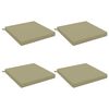 vidaXL Sitzkissen SOEST 4 stk. 100 % Polyester Hellgr&uuml;n 60 x 60 x 7 cm