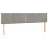 vidaXL Kopfteile Hellgrau 200x5x78/88 cm Samt