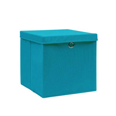 Aufbewahrungsboxen mit Deckeln 4 Stk. 28x28x28 cm Gelb 4