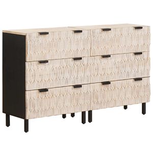 vidaXL Sideboard 2 stk. 60 x 33 x 75 cm Massivholz Mango