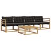 vidaXL Outdoor-Sofagarnitur 5 stk. Wei&szlig; und Schwarz