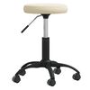 vidaXL Massagehocker Samt Creme