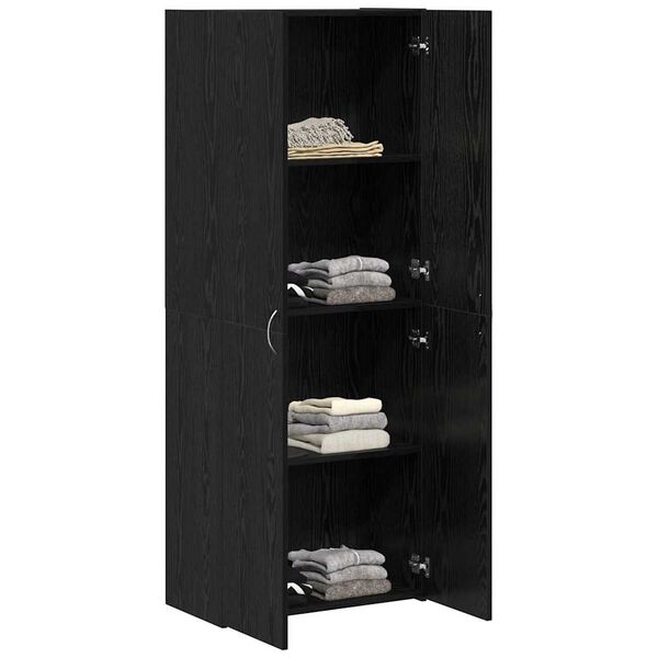 vidaXL Büroschrank mit Tür Schwarze Eiche 60 x 32 x 153 Holzwerkstoff