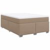 vidaXL Boxspringbett Matratze Cappuccino-Braun 140x190cm Kunstleder
