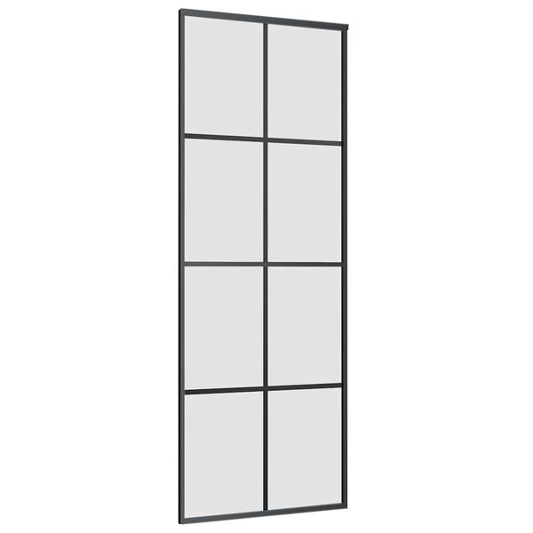 vidaXL Schiebet&uuml;r mit Beschlag 76x205 cm ESG-Glas & Aluminium