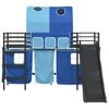vidaXL Kinder-Etagenbett Schwarz und Blau 99,5 x 190 cm Metall