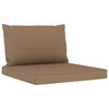 vidaXL 10-tlg. Garten-Lounge-Set mit Kissen in Taupe