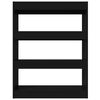 vidaXL B&uuml;cherregal/Raumteiler Schwarz 80x30x103 cm Holzwerkstoff