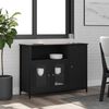 vidaXL Sideboard Schwarz 100x35x75 cm Holzwerkstoff