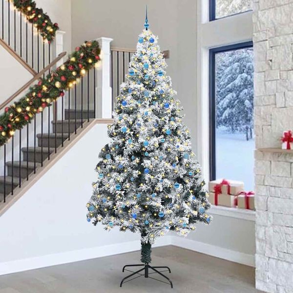 vidaXL Weihnachtsbaum mit 300 LEDs mit St&auml;nder Gr&uuml;n 300 cm PVC