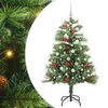vidaXL K&uuml;nstlicher Weihnachtsbaum Gr&uuml;n 150 cm PVC und Metall