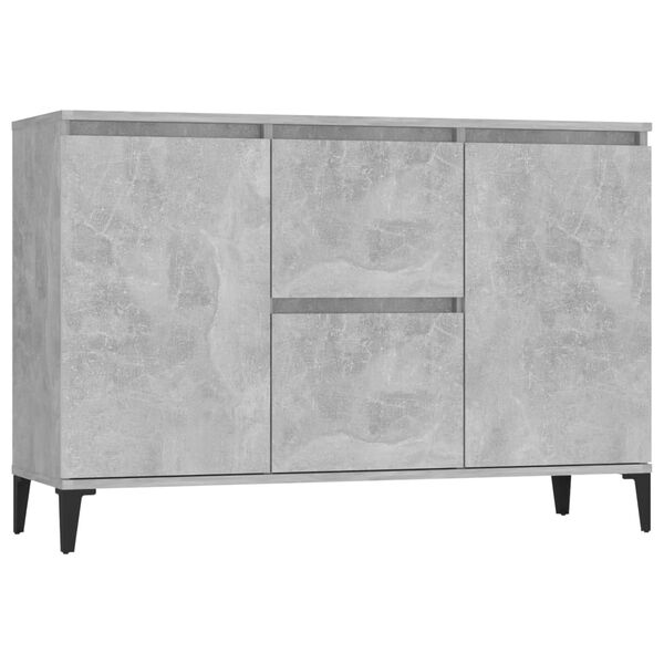 vidaXL Sideboard Betongrau 102x35x70 cm Holzwerkstoff