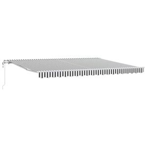 vidaXL Markise Automatisch Anthrazit & Wei&szlig; 450x300 cm