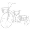 vidaXL Blumentreppe Fahrradform Vintage-Stil Metall