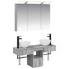 vidaXL Badezimmerschrank-Set 4 stk. Grau Sonoma Holzwerkstoff