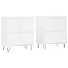 vidaXL Sideboards 2 Stk. Wei&szlig; Holzwerkstoff