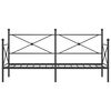 vidaXL Tagesbett ohne Matratze Schwarz 80x200 cm Stahl