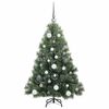 vidaXL K&uuml;nstlicher Weihnachtsbaum mit 150 LEDs Gr&uuml;n 120 cm PE und PVC