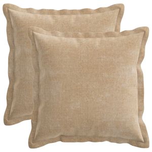 vidaXL Kissenbezug 2 stk. HOUTEN Taupe 30 x 30 cm Chenille-Stoff