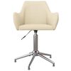 vidaXL Esszimmerstuhl Drehbar Creme Stoff