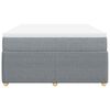 vidaXL Boxspringbett mit Matratze Hellgrau 140x200 cm Stoff