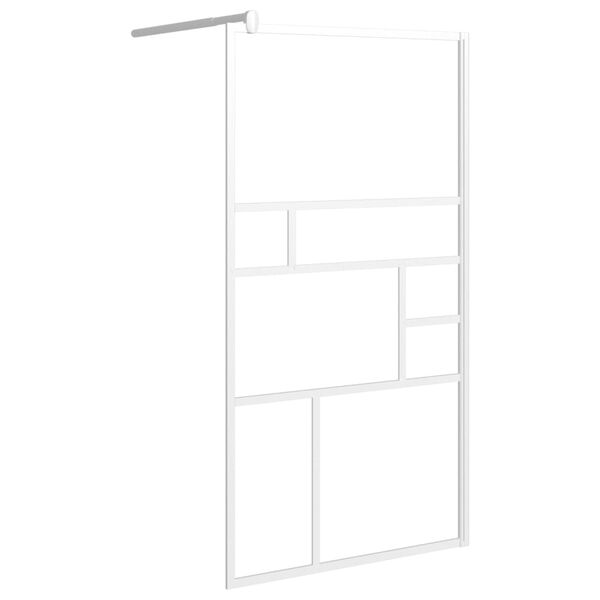 vidaXL Duschwand f&uuml;r Walk-In Dusche 115x195 cm ESG-Glas Wei&szlig;