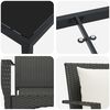 vidaXL Garten Essgruppe mit Kissen 5 pcs Schwarz Poly-Rattan