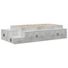 vidaXL Aufbewahrungsbettgestell Beton Grau 80 cm Holzwerkstoff